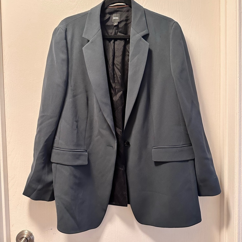 Hugo Boss Green Women’s Blazer Suit Jacket - 12